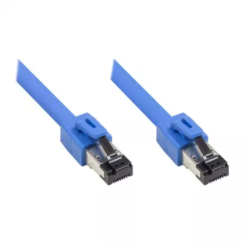 GoodConnections RNS® -verkkokaapeli Cat. 8.1, S/FTP, PiMF, LSZH, 2000MHz, 40Gbit/s, sininen, 0,5 m