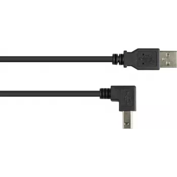 GoodConnections USB 2.0 -kaapeli A - B alaspäin kulmamallinen 2 m musta