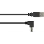 GoodConnections USB 2.0 -kaapeli A - B alaspäin kulmamallinen 2 m musta
