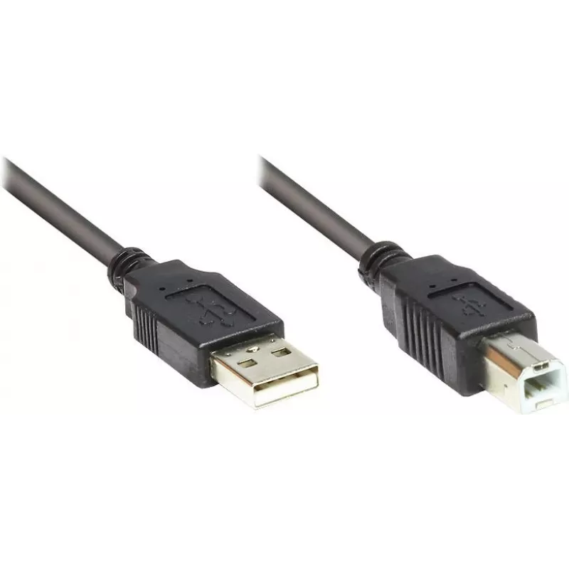 GoodConnections USB 2.0 -kaapeli A - B -pistoke, 3 m, musta 2510-3OFS