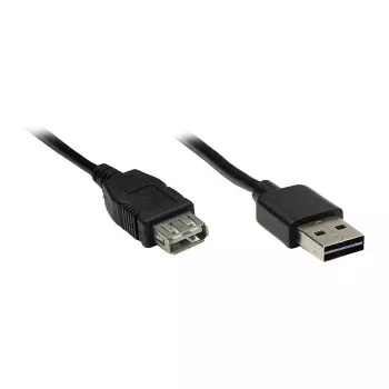 GoodConnections USB 2.0 -jatkokaapeli - Type-A uros naaras, 1,8 m, musta (2511-EU02)