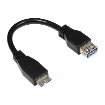 GoodConnections USB 3.0 OTG -adapterikaapeli, Micro USB B -pistoke USB-A -liitäntään, musta, 0,1 m