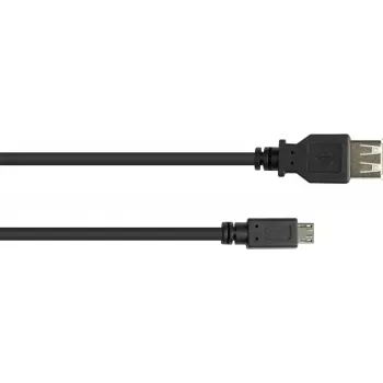 GoodConnections USB-OTG adapterikaapeli, Micro-USB Type-B uros - USB Type-A naaras, USB 2.0, 0,1 m, musta