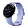 Google Pixel Watch 4 - 41 mm - Polished Silver Aluminium - Iris Active Band - Wear OS -älykello