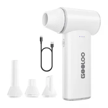 GOOLOO F3 sähköpuhallin - 130 000 kierr./min, 7500mAh, USB-C, valkoinen