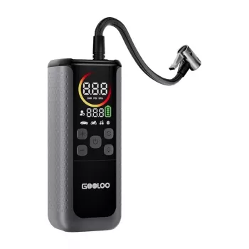 GOOLOO GT160 kaksoisrengastäyttölaite | 12V DC, 150 PSI, digitaalinäyttö, 70 L/min, automaattinen pysäytys, LED-työvalo