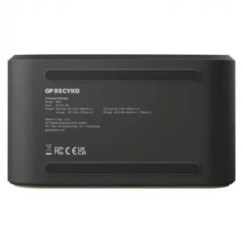 GP akkulaturi B361 4 kanavalla, 2600 mAh, 2,8 V, musta EU