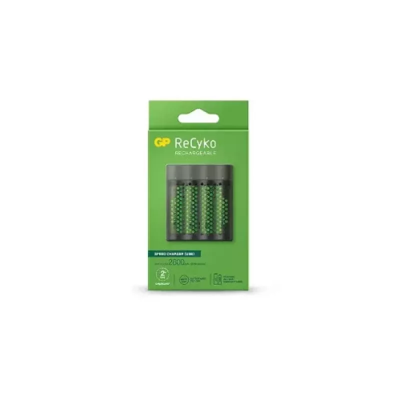 GP akkulaturi M451 ja 4x AAA akkua 2700 mAh 1,2V musta EU