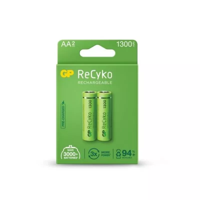 GP ReCyko AA akku 1300mAh 2 kpl:n pakkaus blister