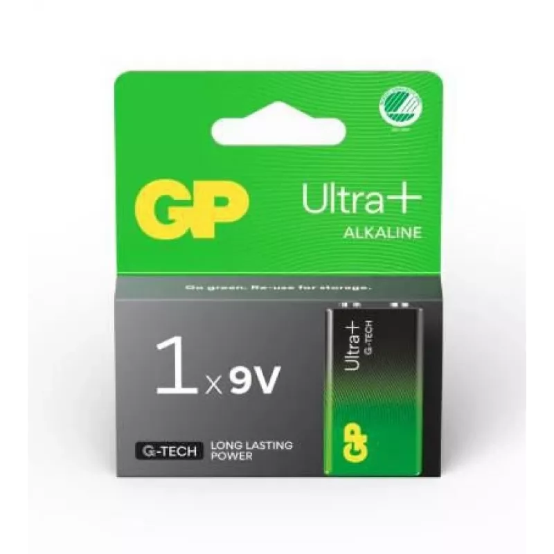GP Ultra Plus Alkaliparisto 9V 6LF22, 1 kpl pakkaus