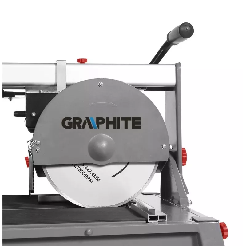 Graphite 59G892 sähköinen laattaleikkuri 1500W, 250 mm terä, 1200 mm leikkauspituus, pöytä 1230x460 mm