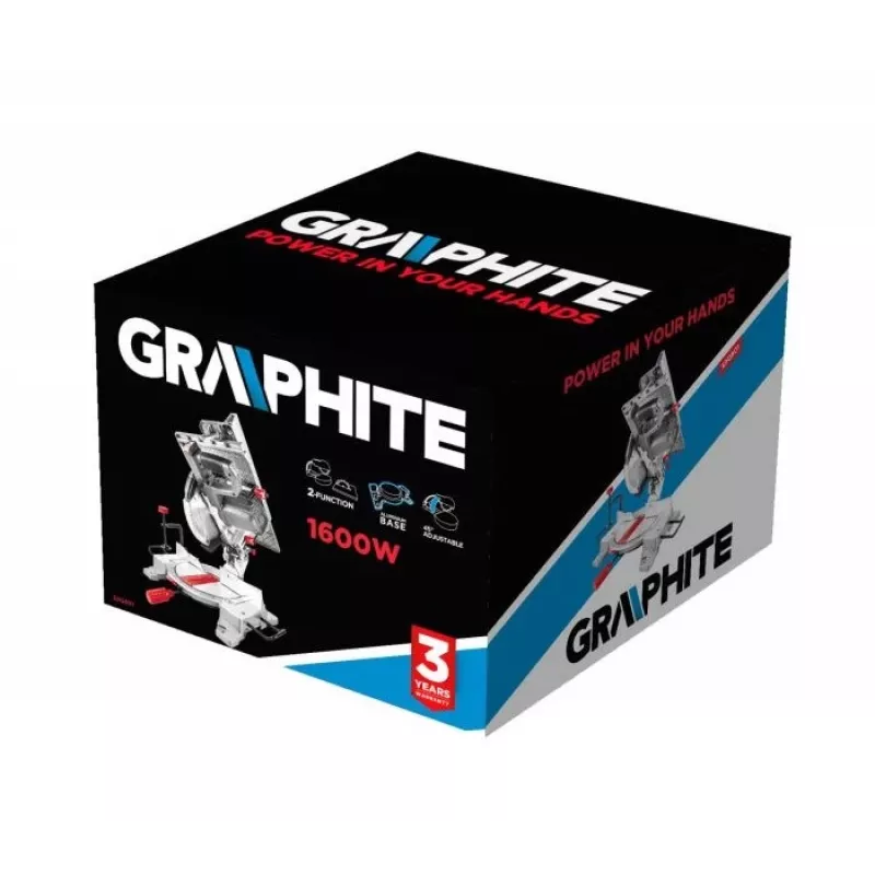 GRAPHITE yleissaha 1600W, 254 mm terä, 30 mm akselireikä
