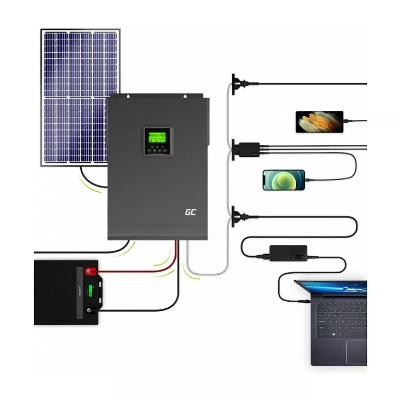 Green Cell Off-Grid aurinkoinvertteri 3000W 48V puhdas siniaalto MPPT-lataussäätimellä