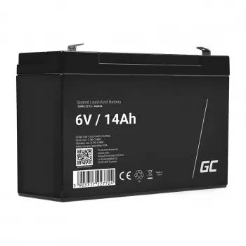 Green Cell vara-akku AGM34 6V 14Ah AGM lasikuitulyijy-akku