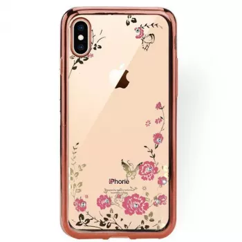 GreenGo Apple iPhone XS Max takakotelo Flower Rose Gold