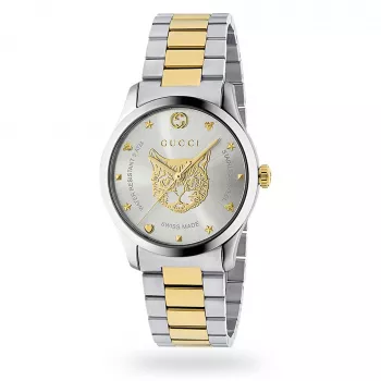 Gucci G-Timeless miesten kello YA1264074 38mm ruostumaton teräs hopeinen kellotaulu