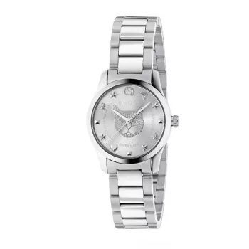 GUCCI G-Timeless naisten kvartsikello YA126595 27 mm ruostumaton teräs hopeinen kellotaulu