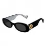 Gucci GG0517S-001 naisten kulmikas asetaatti-aurinkolasit musta/harmaa 52mm