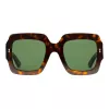 Gucci GG1111S-002 naisten aurinkolasit musta harmaa neliömäinen asetaatti 54 mm