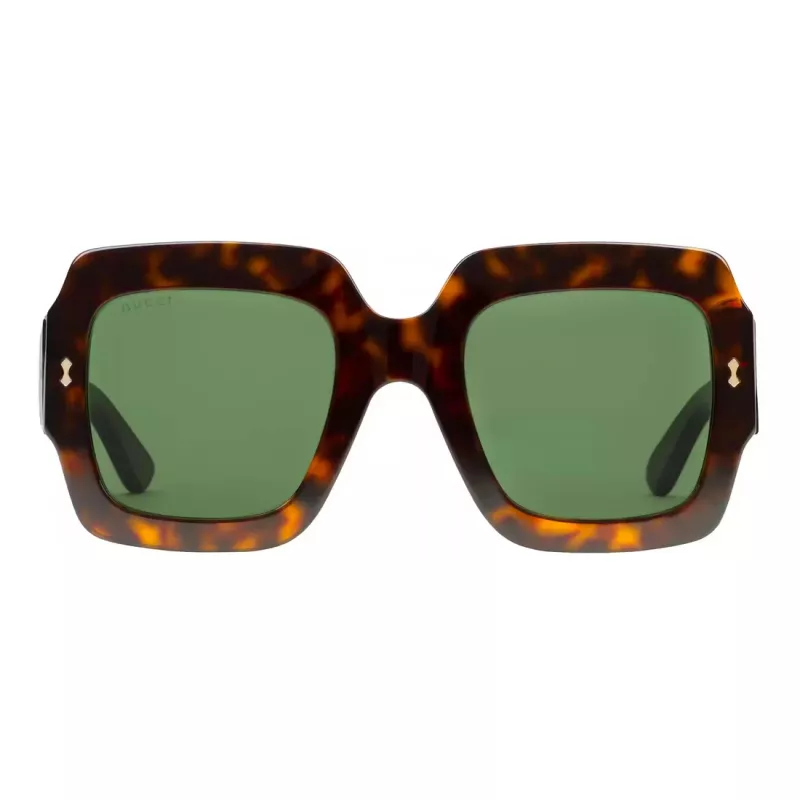 Gucci GG1111S-002 naisten aurinkolasit musta harmaa neliömäinen asetaatti 54 mm
