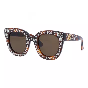 GUCCI naisten GG0116S-003 cat-eye-aurinkolasit Havana Brown Gradient 49 mm