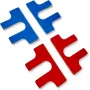 GÜDE 7920 19 tuuman etutarrat punainen/sininen (4 kpl:n pakkaus)