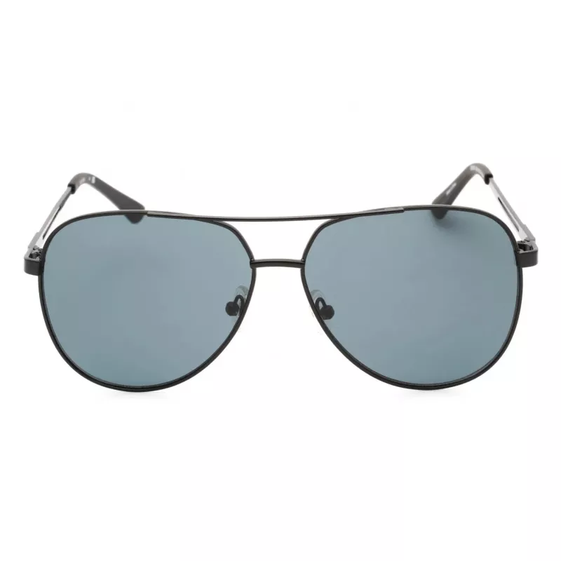 GUESS GF0231-02A miesten kulmikkaat aurinkolasit – musta kehys harmaat linssit 58 mm