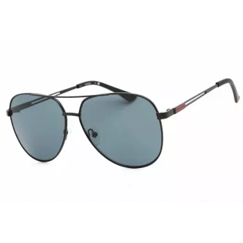 GUESS GF0231-02A miesten kulmikkaat aurinkolasit – musta kehys harmaat linssit 58 mm