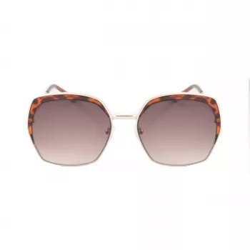 GUESS GF0410-5932F naisten aurinkolasit, kulmikas - kiiltävän musta kehys, Smoke-gradient-lasi, 59 mm