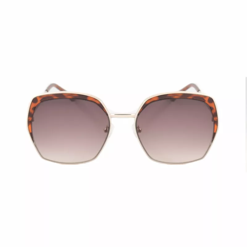 GUESS GF0410-5932F naisten aurinkolasit, kulmikas - kiiltävän musta kehys, Smoke-gradient-lasi, 59 mm