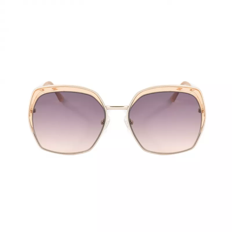 GUESS GF0410-5933F naisten aurinkolasit - kiiltävän musta kehys, gradient smoke -linssit, 59 mm