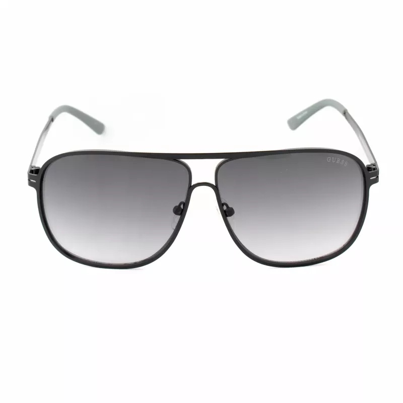 GUESS GF5025S-02B miesten pilotti-aurinkolasit - musta kehys, savunharmaat linssit, 61 mm