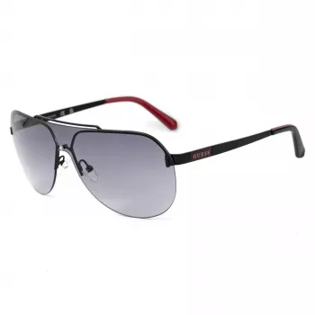 GUESS GF5053-0001B miesten suorakaiteen muotoiset aurinkolasit - musta kehys, savulinssit