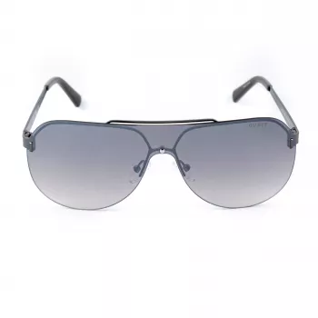 GUESS GF5053-0008F miesten aurinkolasit, kulmikas, musta kehys, savunharmaat linssit, 58 mm