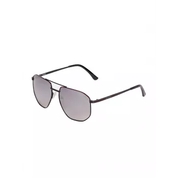 GUESS miesten suorakaiteen muotoiset aurinkolasit GF5122-6001C - musta kehys, savulinssi 60 mm