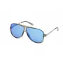 Guess miesten aurinkolasit GO00060-6490C suorakaiteen muotoinen musta kehys harmaat linssit 64/12/140 mm