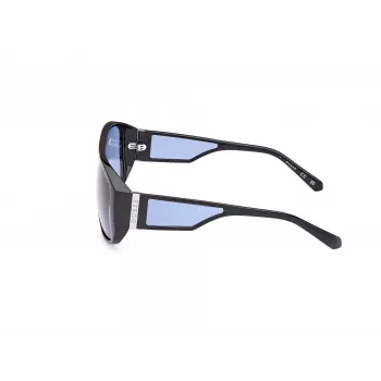 GUESS unisex-aurinkolasit GU00135-6101V mustat kehykset harmaat liukuvärilinssit 61 mm