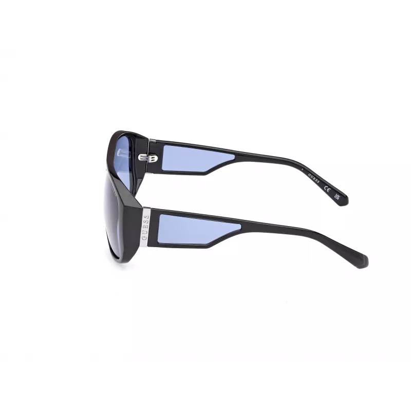 GUESS unisex-aurinkolasit GU00135-6101V mustat kehykset harmaat liukuvärilinssit 61 mm