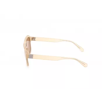 GUESS unisex-aurinkolasit GU82595357E Havana/kilpikonnanväri kehys ruskeat liukuvärjätyt linssit 53/19/145 mm