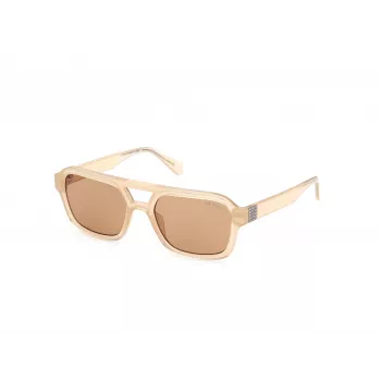 GUESS unisex-aurinkolasit GU82595357E Havana/kilpikonnanväri kehys ruskeat liukuvärjätyt linssit 53/19/145 mm