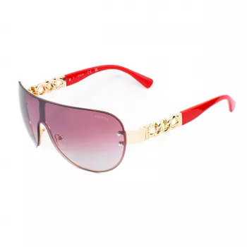 GUESS naisten aviator-aurinkolasit GO00037-0032G kultainen kehys ruskeat liukuvalinssit 56 mm