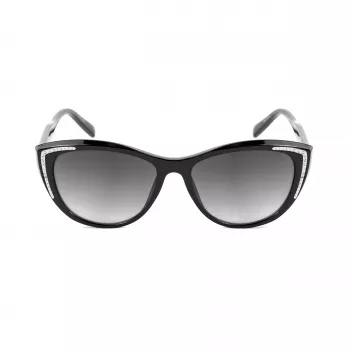 GUESS naisten aurinkolasit GO00006-5601B kiiltävä musta liukuva savu 58 mm