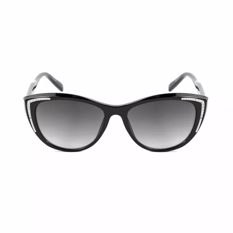 GUESS naisten aurinkolasit GO00006-5601B kiiltävä musta liukuva savu 58 mm