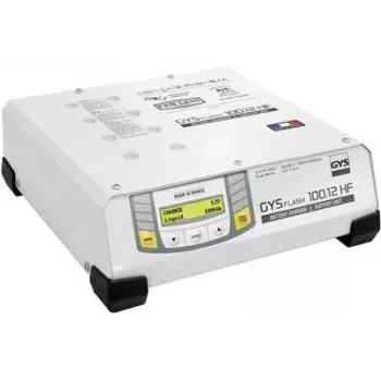 GYS FLASH 100.12 HF 100 A 12 V suurtaajuus-automaattinen akkulaturi ja virtalähde LCD-näytöllä 029415
