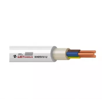 H05VV-U/NYM 3x1,5 mm² valkoinen PVC-eristetty ja -vaippainen kiinteään asennukseen tarkoitettu voimakaapeli, 25 m