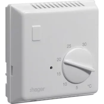 Hager EK054 bimetallihuonetermostaatti, 230V, valkoinen