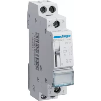 Hager EPN521 2-napainen impulssirele 12V AC/DC 16A DIN-kisko