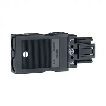 Hager G4713 3-napainen lähtöliitin Wago-pikaliittimillä, 1,5-2,5 mm², 400V, musta