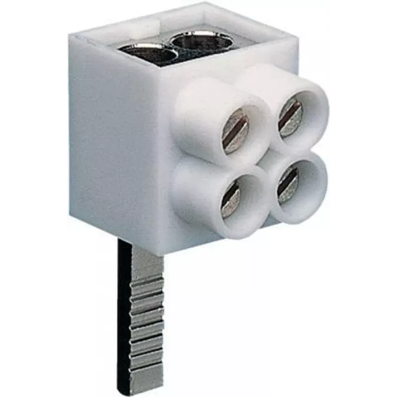 Hager KF82A 1-napainen liitin, pistoliitäntä, 2x16 mm², harmaa
