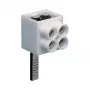 Hager KF82A 1-napainen liitin, pistoliitäntä, 2x16 mm², harmaa